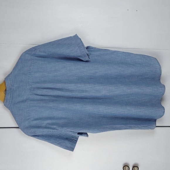 US Polo Association Mens Blue Chambray Short sleeve Button down Blue PONY Sz.XL - Picture 5 of 9